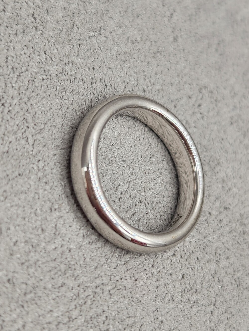 Milor Italy Bronze Ring 7 Unisex Silver Metal Mix Minimalist Contemporary